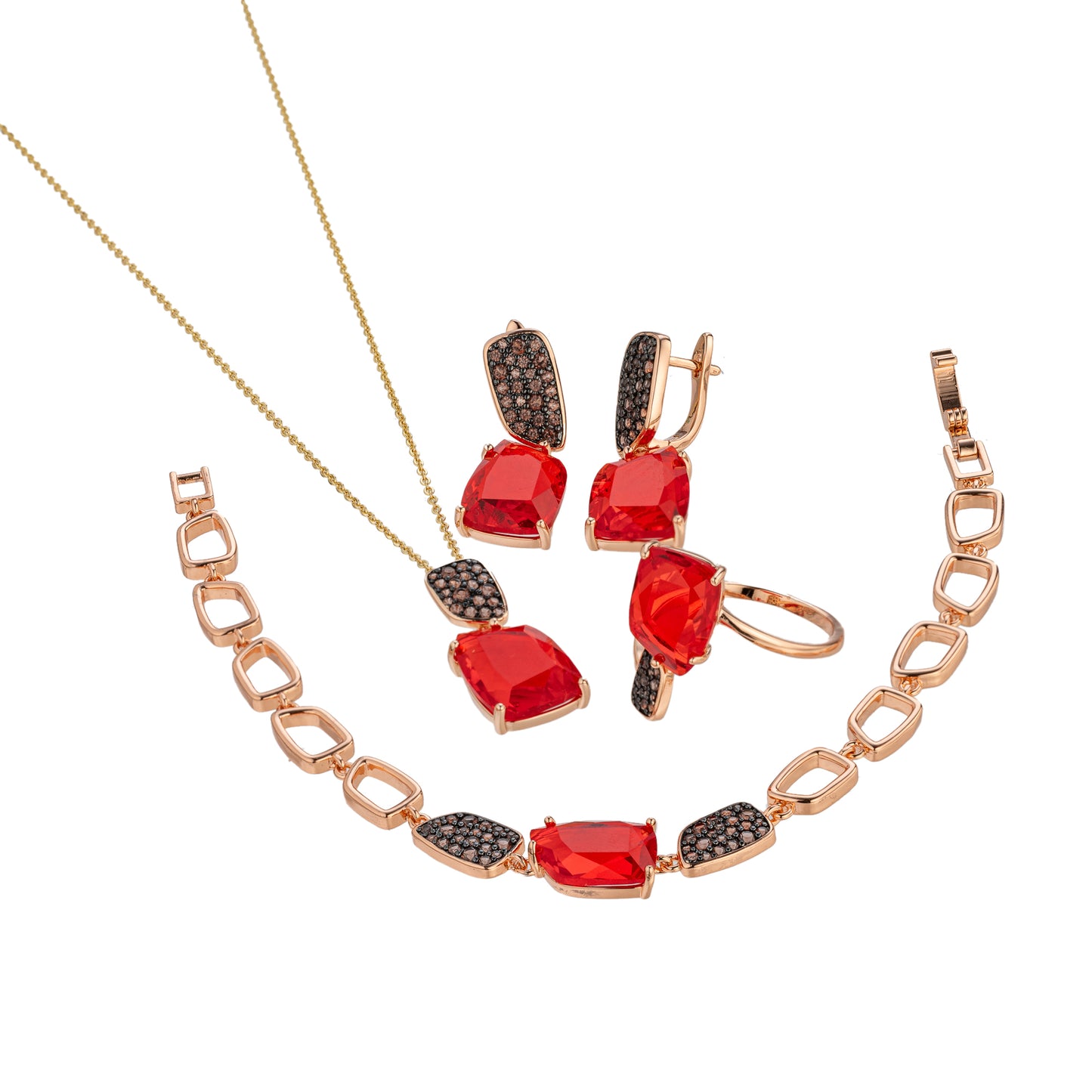 Red Cube Sugar Jewelry Set