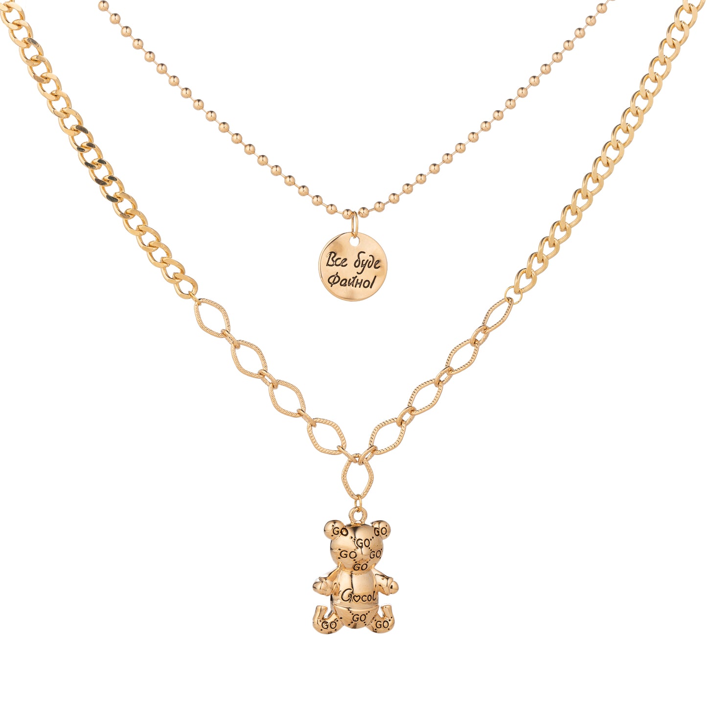 Bear Double-Layer Necklace