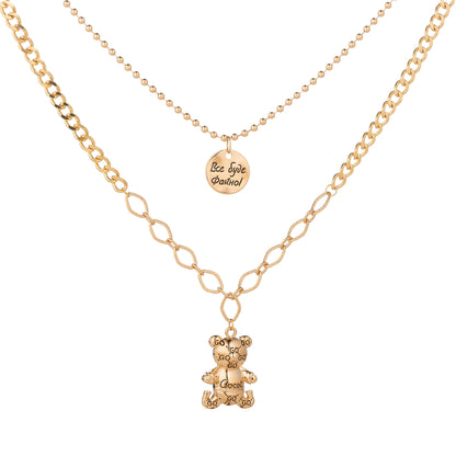 Bear Double-Layer Necklace