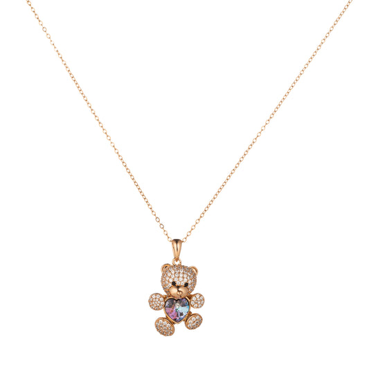 Little Bear Crystal Necklace