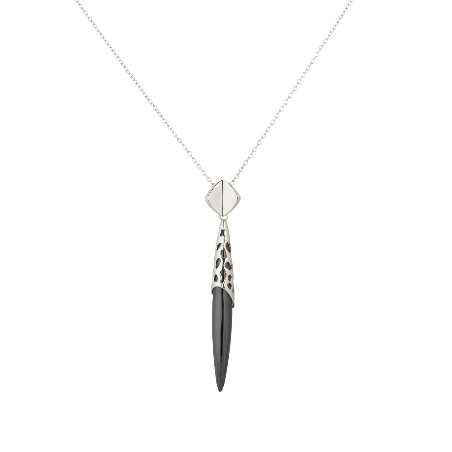 Black Ceramic Pointed Necklace