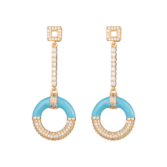 Blue Life Buoy Earrings