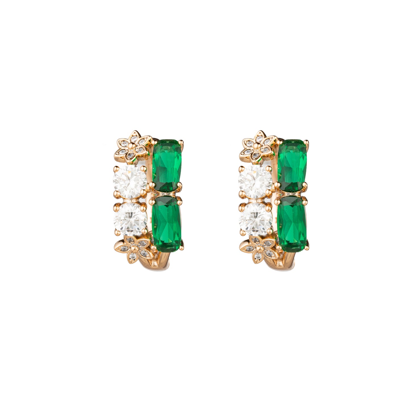 Emerald Golden Earrings